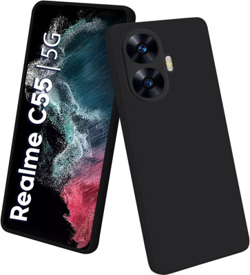Phone Care Pouch for Realme C55(Black, Grip Case, Pack of: 1)