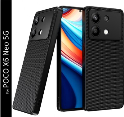 naghub Front & Back Case for POCO X6 Neo 5G, POCO X6 Neo(Black, Camera Bump Protector, Silicon, Pack of: 1)