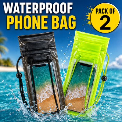 Nicovo Pouch for Mobile Universal Waterproof Pouch | Rain Cover with Lanyard for All Smartphones(Multicolor, Waterproof, Plastic, Pack of: 2)