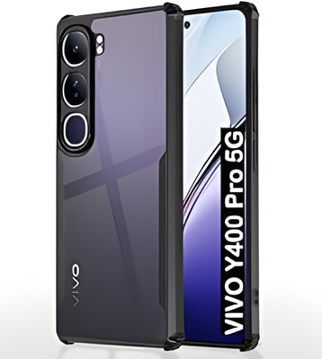 Mobtech Back Cover for Vivo Y400 Pro, Vivo Y400 Pro 5G mobile back cover case, Ip4(Black, Grip Case, Pack of: 1)