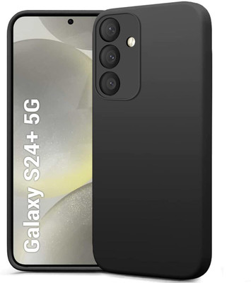 kinghub Pouch for Samsung Galaxy S24 Plus 5G(Black, Camera Bump Protector, Silicon, Pack of: 1)