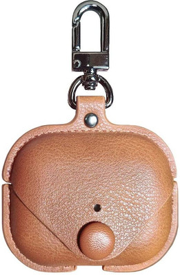 KHR Pouch for boAt Airdopes 163 / 161 Leather Case(Brown, Dual Protection, Pack of: 1)