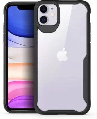 Mobile Back Cover Pouch for Apple iPhone 12 Mini, Apple 12 mini, iPhone 12 Mini(Transparent, Black, Shock Proof)