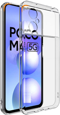 rajcase Pouch for POCO M4 5G(Transparent, Camera Bump Protector, Silicon, Pack of: 1)