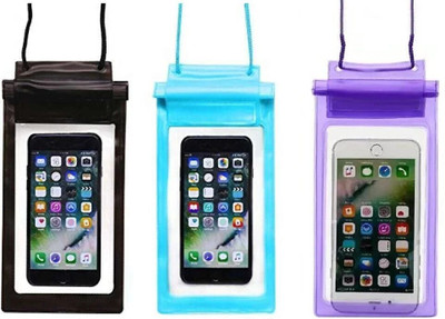 jyot creation Pouch for PVC Waterproof Sealed Rain Protection Mobile Pouch Cover with 3 Sealed Layers(Multicolor, Waterproof, Pack of: 1)