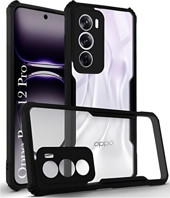 ALONZO Back Cover for OPPO Reno 12 Pro 5G, Reno 12 Pro 5G cover(Black, Hard Case, Pack of: 1)