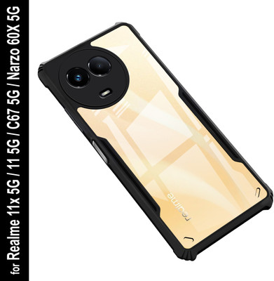 Zapcase Back Cover for Realme 11x 5G(Black, Shock Proof, Pack of: 1)