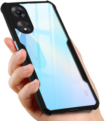 Phone Back Cover Pouch for OPPO A78 5G(Black, Transparent, Grip Case, Pack of: 1)