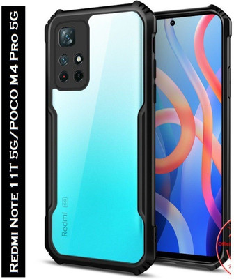 Hydbest Back Cover for Redmi Note 11T 5G, Mi Redmi Note 11T 5G, Poco M4 Pro 5G(Black, Shock Proof, Silicon, Pack of: 1)