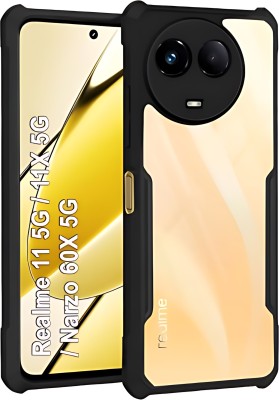 Sciforce Back Cover for Realme C67 5G, Hybrid Hard Transparent Back TPU Bumper(Black, Transparent, Pack of: 1)