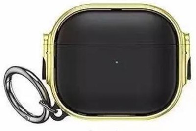 KHR Pouch for Apple AirPods Pro (2nd Generation) (2022) With Key Chain Cover(Gold, Black, Dual Protection, Pack of: 1)