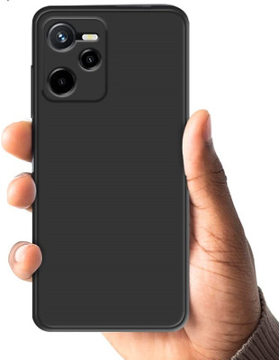 Phone Back Cover Pouch for Realme Narzo 50A Prime(Black, Grip Case, Pack of: 1)