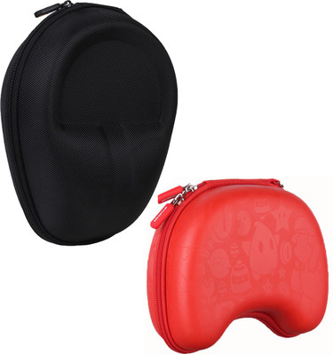 StealODeal Pouch for Xbox One, Xbox, Xbox 360, PS3, PS4, PS5(Black, Red, Hard Case, Pack of: 2)