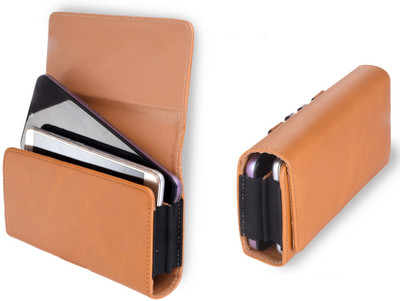 LIKECASE Pouch for Realme 10 / Realme 10 5G / Realme 10 Pro / Realme 10T / 10s / Narzo 60(Brown, Holster, Pack of: 1)