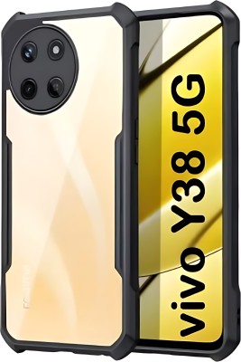 Sarju Bumper Case for Vivo Y38 5G, Vivo Y58 5G, back case cover(Black, Transparent, Shock Proof, Pack of: 1)