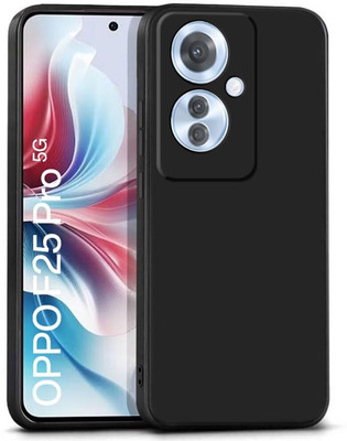 OIVZ Back Cover for Oppo F25 Pro 5G, Back Cover.(Black, Camera Bump Protector, Silicon, Pack of: 1)