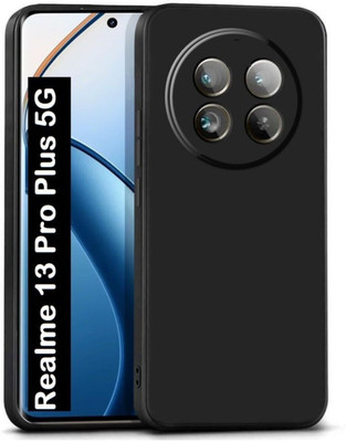 kinghub Pouch for Realme 13 Pro Plus 5G(Black, Camera Bump Protector, Silicon, Pack of: 1)