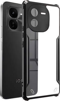 Sciforce Back Cover for IQOO Z9X 5G, Hybrid Hard Transparent Back TPU Bumper(Black, Transparent, Pack of: 1)