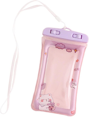 Shining Stars Pouch for Mobile Phones(Pink, Waterproof, Pack of: 1)