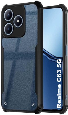 MIBIHUB Back Cover for Realme C63(Black, Camera Bump Protector, Silicon, Pack of: 1)