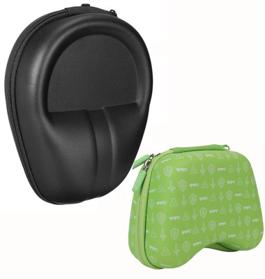 StealODeal Pouch for Xbox One, Xbox, Xbox 360, PS3, PS4, PS5(Green, Black, Hard Case, Pack of: 2)