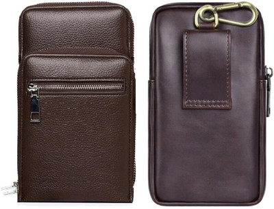 WHITBULL Pouch for Sony Xperia XZ2 Compact / Xperia XA2 / Xperia R1 / Xperia XZ1 / Xperia L2(Brown, Dual Protection, Pack of: 1)