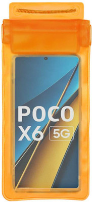 ACM Pouch for Xiaomi Poco X6(Orange, Waterproof, Silicon, Pack of: 1)