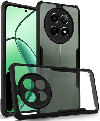 Phone Back Cover Pouch for Realme 12x 5G(Black, Transparent, Grip Case, Pack of: 1)