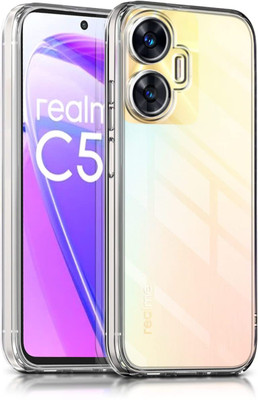 star craftune Back Cover for Realme C55 Ultra Clear Soft Case | Inbuilt Dust Plugs | Slim & Protective(Transparent, Flexible, Silicon, Pack of: 1)
