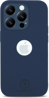 COVERBLACK Back Cover for Apple iPhone 14 Pro Max | Frosted Shield Hard Case Soft Border PC Anti-Scratch & Slip(Blue, Grip Case, Pack of: 1)