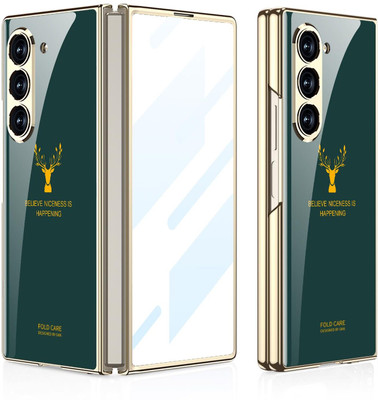CRUPED Protective Case for Fold 6: Thin 9H Glass, Glossy Foldable Cover - Stylish & Durable(Green, Pack of: 1)