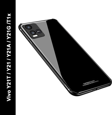 QKZ Back Cover for Vivo Y21, Vivo Y21T, VIvo Y21A, Vivo Y21G, Vivo T1x(Black, Grip Case, Pack of: 1)