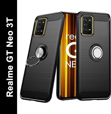 Unistuff Back Cover for Realme GT Neo 3T(Black, Rugged Armor, Pack of: 1)