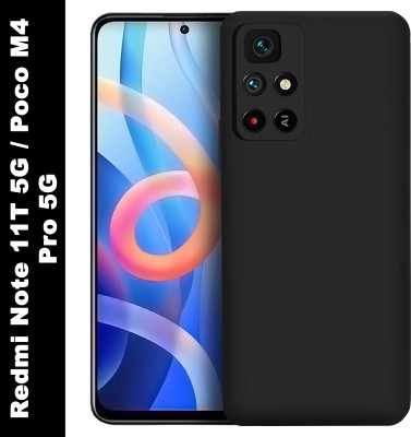 CEDO XPRO Back Cover for Redmi Note 11T 5G, Poco M4 Pro-5G(Black, Dual Protection, Silicon, Pack of: 1)