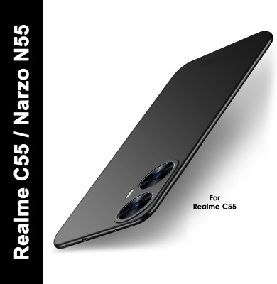 VAPRIF Back Cover for Realme C55, Realme Narzo N55(Black, Hard Case, Pack of: 1)