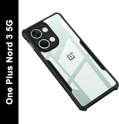 AXIB Back Cover for OnePlus Nord 3 5G, (TPU | PU |Shockproof Hybrid Hard Cover |Clear Case)(Black, Transparent, Shock Proof, Pack of: 1)