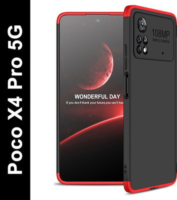KWINE CASE Back Cover for Poco X4 Pro 5G(Red, Black, Dual Protection, Pack of: 1)