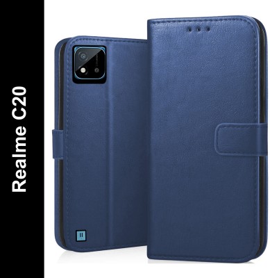 CEDO Flip Cover for Narzo 50i, Realme C20, Realme C11 2021(Blue, Dual Protection, Pack of: 1)