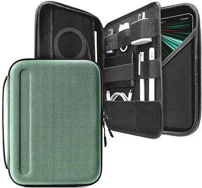 Proelite Sleeve for Apple iPad Samsung/Lenovo/Realme Pad/Xiaomi pad 5 with Accessories Compartment(Green)