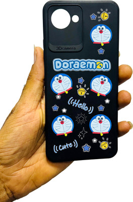 Charvi Collection Ltd Sleeve for Realme C30(Black, Multicolor, Flexible, Pack of: 1)