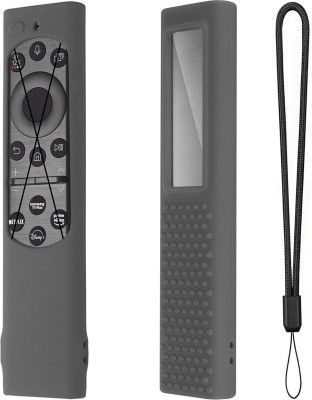 iSay Sleeve for SAMSUNG QLED Remote with Solar Panel cut, SAMSUNG Frame TV Remote(Grey, Shock Proof, Silicon, Pack of: 1)