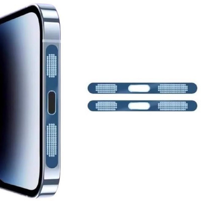 A3sprime Scratch Resistant Speaker Guard for iPhone 15, 15 Plus, 15 Pro, 15 Pro Max Mobile Skin(Blue)
