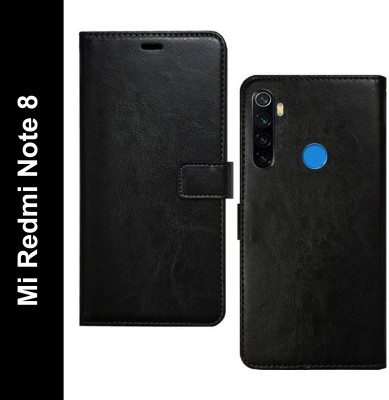 Spicesun Flip Cover for Mi Redmi Note 8(Black, Shock Proof, Pack of: 1)