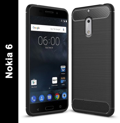 Zapcase Back Cover for Nokia 6(Black, Grip Case, Silicon, Pack of: 1)