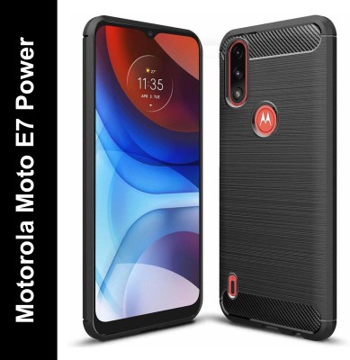 Zapcase Back Cover for Motorola Moto E7 Power(Black, Grip Case, Silicon, Pack of: 1)