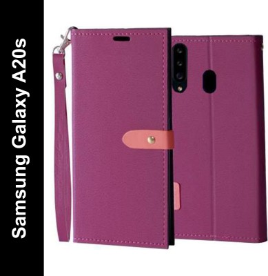 Krofty Flip Cover for Samsung Galaxy A20s(Pink, Grip Case, Pack of: 1)
