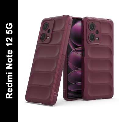 Zapcase Back Cover for Redmi Note 12 5G, Poco X5 5G(Maroon, 3D Case, Silicon, Pack of: 1)