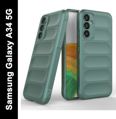 Zapcase Back Cover for Samsung Galaxy A34 5G(Green, 3D Case, Silicon, Pack of: 1)