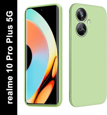 Wellpoint Back Cover for realme 10 Pro Plus 5G(Green, Grip Case, Silicon, Pack of: 1)