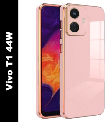 KARWAN Back Cover for Vivo T1 44W(Pink, Shock Proof, Silicon, Pack of: 1)